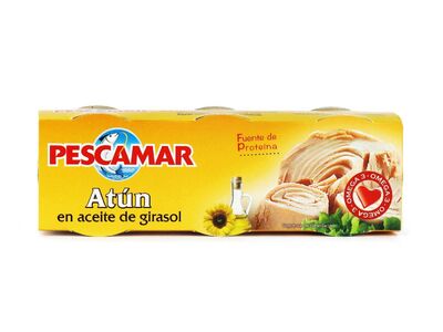 Pescamar tonijn in zonnebloemolie 3-pack