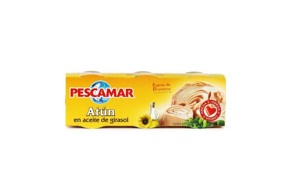 Pescamar tonijn in zonnebloemolie 3-pack